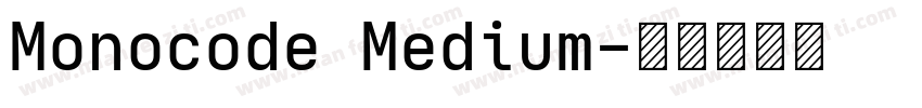 Monocode Medium字体转换